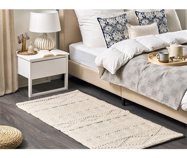 Conforama Alfombra De Lana Beige Claro 80 X 150 Cm LAPSEKI