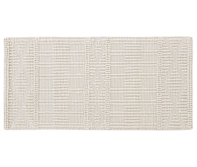 Conforama Alfombra De Lana Beige Claro 80 X 150 Cm LAPSEKI