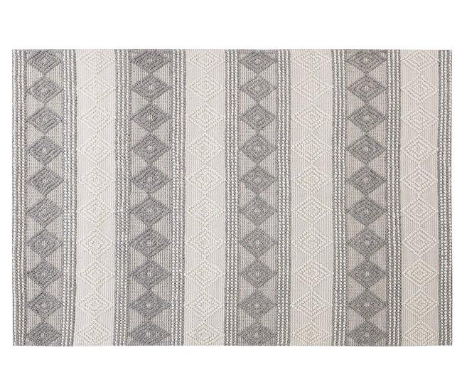 Conforama Alfombra De Lana Beige Claro/gris 160 X 230 Cm BOZOVA