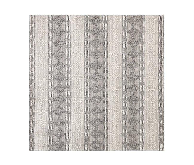 Conforama Alfombra De Lana Beige Claro/gris 200 X 200 Cm BOZOVA
