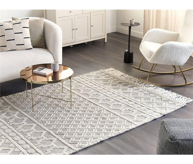 Conforama Alfombra De Lana Beige/gris 160 X 230 Cm SOLHAN
