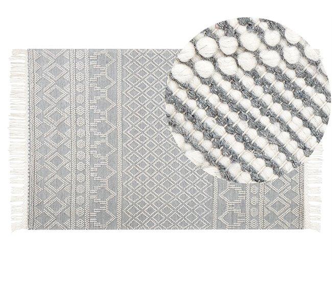 Conforama Alfombra de lana beige/gris 160 x 230 cm SOLHAN