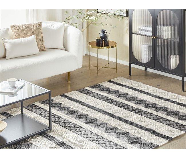 Conforama Alfombra De Lana Beige/gris 200 X 200 Cm DAVUTLAR