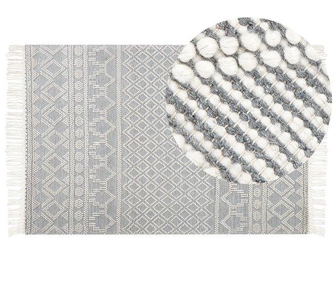 Conforama Alfombra de lana beige/gris 200 x 300 cm SOLHAN