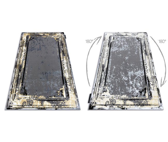 Conforama Alfombra DE LUXE Moderna 628 Ornamento Vintage - Structural / 240x340 Cm