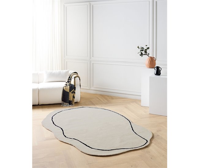 Conforama Alfombra De Viscosa Beige 160 X 230 Cm DERA