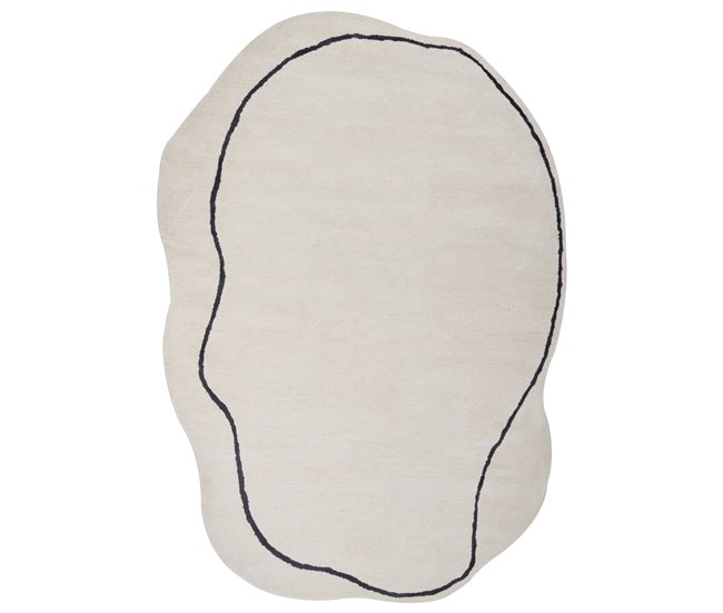 Conforama Alfombra de viscosa beige 160 x 230 cm DERA