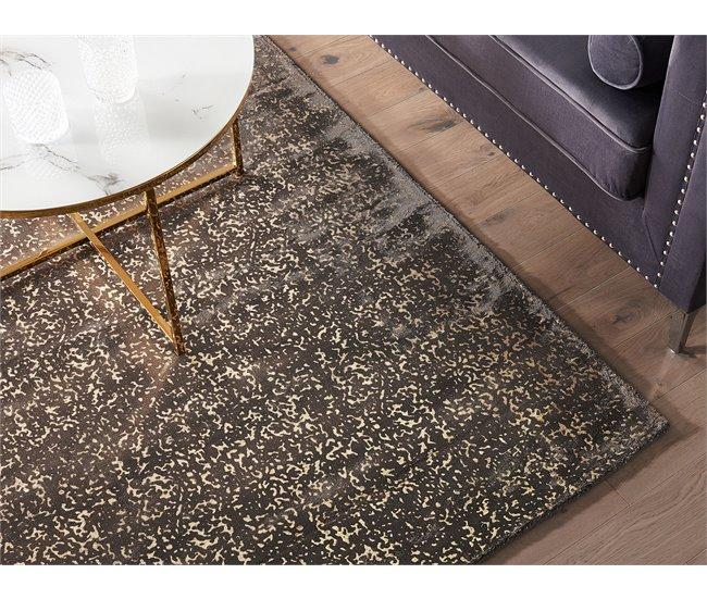 Conforama Alfombra De Viscosa Gris Oscuro/dorado 140 X 200 Cm ESEL
