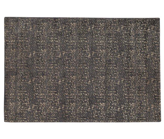 Conforama Alfombra de viscosa gris oscuro/dorado 160 x 230 cm ESEL