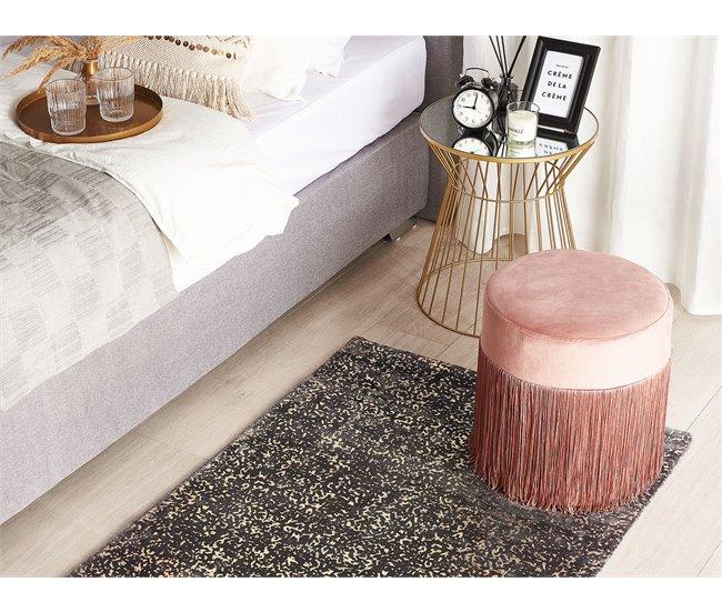 Conforama Alfombra De Viscosa Gris Oscuro/dorado 80 X 150 Cm ESEL