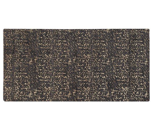 Conforama Alfombra de viscosa gris oscuro/dorado 80 x 150 cm ESEL