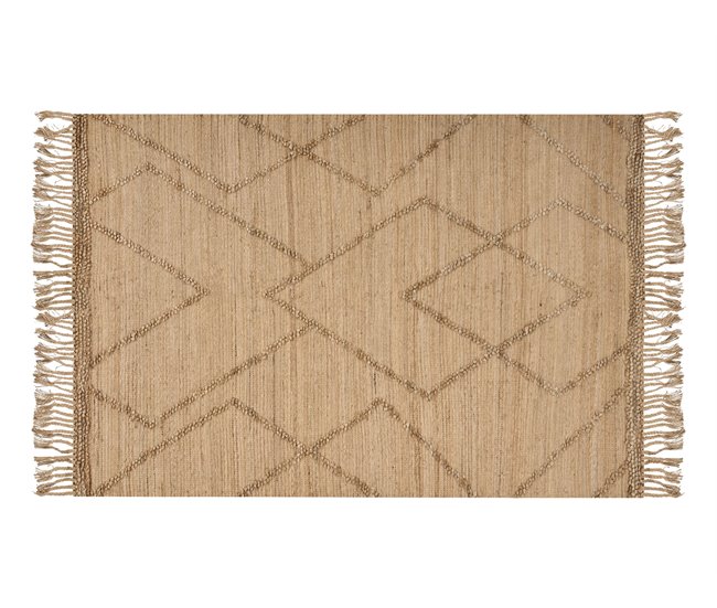 Conforama Alfombra de yute 160 x 230 cm beige HANDERE