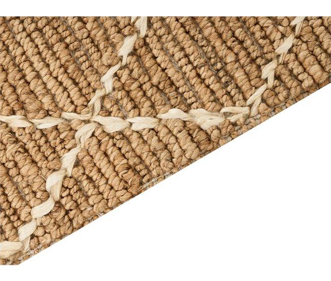 Conforama Alfombra De Yute 160 X 230 Cm Beige ZORAVA