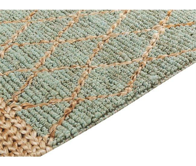 Conforama Alfombra De Yute 200 X 300 Cm Verde Y Beige TELLIKAYA