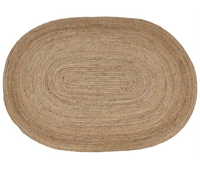 Conforama Alfombra de yute beige 160 x 230 cm DEMIRCI