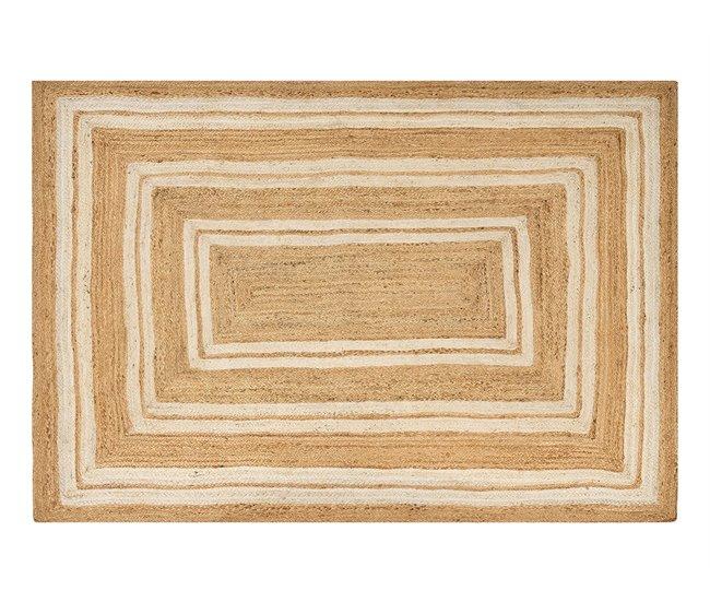 Conforama Alfombra de yute beige 160 x 230 cm ELMALI