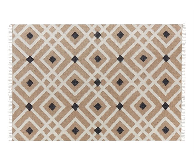 Conforama Alfombra de yute beige 160 x 230 cm ESENCIK