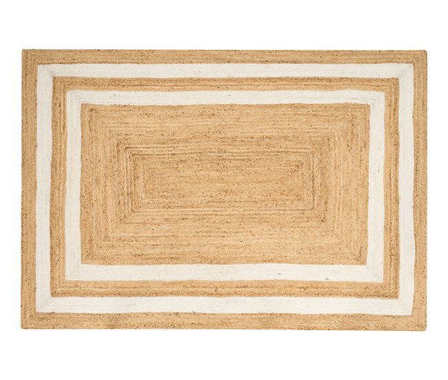 Conforama Alfombra de yute beige 160 x 230 cm GEMEREK