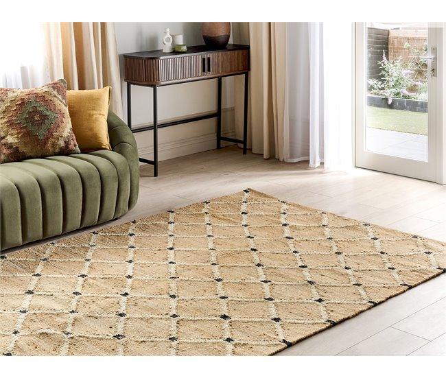 Conforama Alfombra De Yute Beige 160 X 230 Cm KALEKOY