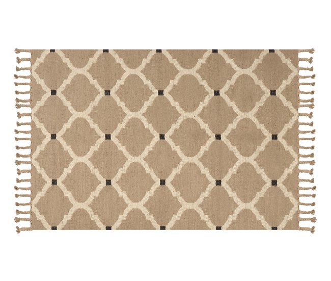 Conforama Alfombra de yute beige 160 x 230 cm ORENCIK
