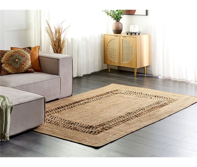 Conforama Alfombra De Yute Beige 160 X 230 Cm YENIKOY