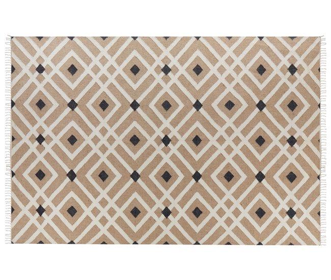 Conforama Alfombra de yute beige 200 x 300 cm ESENCIK