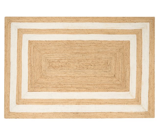 Conforama Alfombra de yute beige 200 x 300 cm GEMEREK