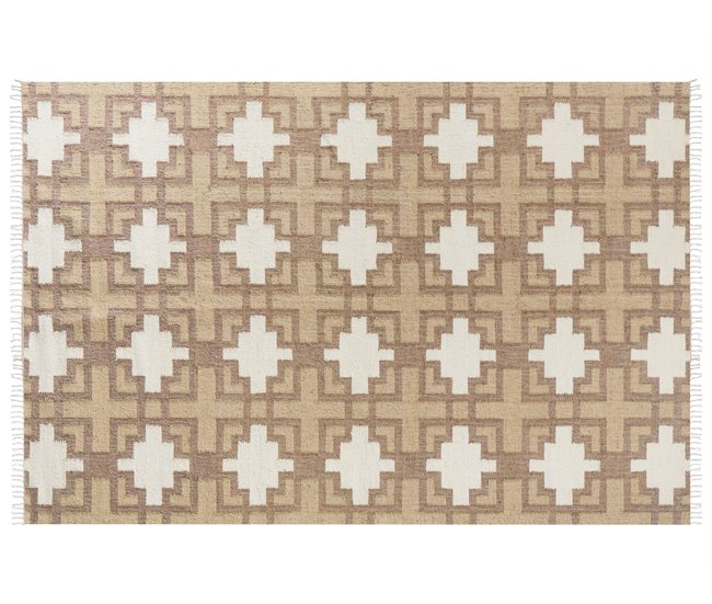 Conforama Alfombra de yute beige 200 x 300 cm KONURTAY