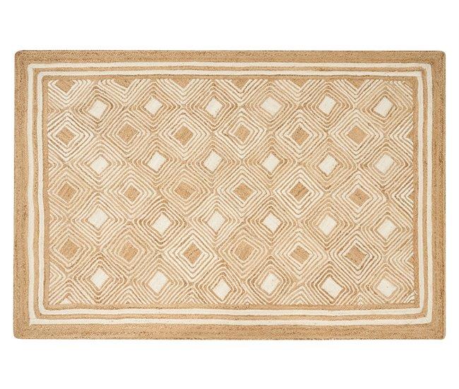 Conforama Alfombra de yute beige 200 x 300 cm MENGEN