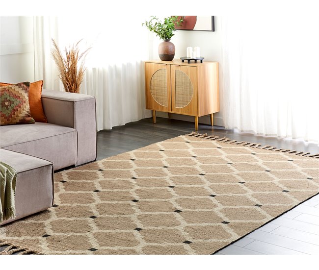 Conforama Alfombra De Yute Beige 200 X 300 Cm ORENCIK