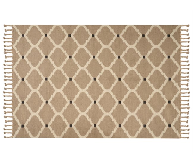 Conforama Alfombra de yute beige 200 x 300 cm ORENCIK