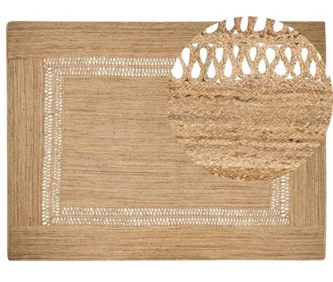 Conforama Alfombra de yute beige 300 x 400 cm YENIKOY