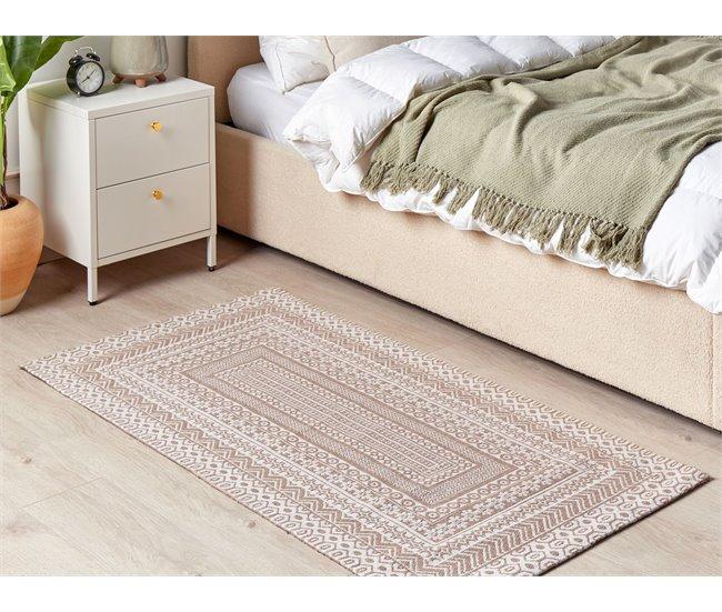 Conforama Alfombra De Yute Beige/blanco 80 X 150 Cm BAGLAR