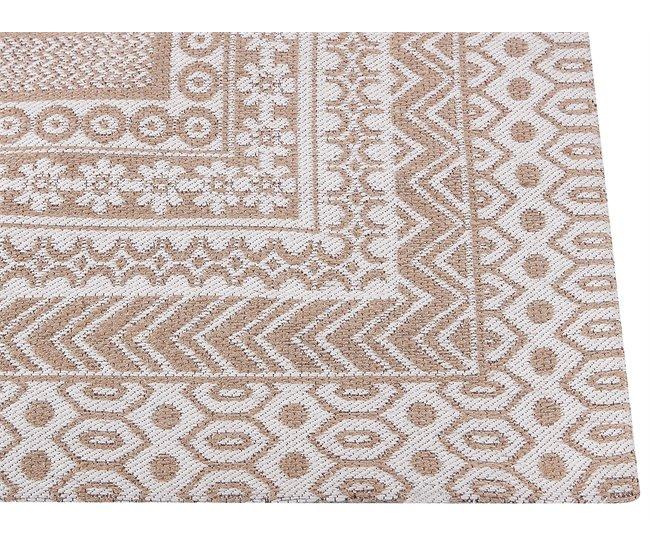 Conforama Alfombra De Yute Beige/blanco 80 X 150 Cm BAGLAR
