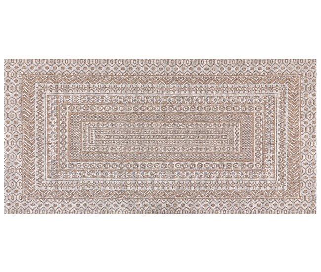 Conforama Alfombra de yute beige/blanco 80 x 150 cm BAGLAR