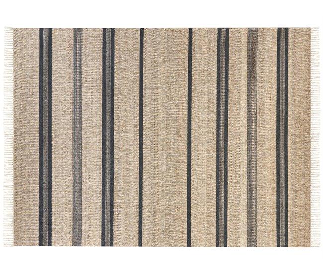 Conforama Alfombra De Yute Beige Claro/natural/gris Grafito 160 X 230 Cm TALPUR