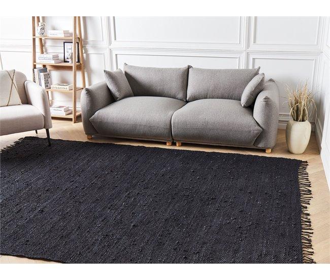 Conforama Alfombra De Yute Negra 200 X 300 Cm SINANKOY