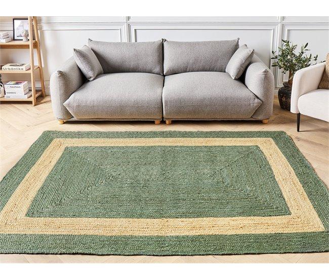 Conforama Alfombra De Yute Verde 160 X 230 Cm KARAKUYU