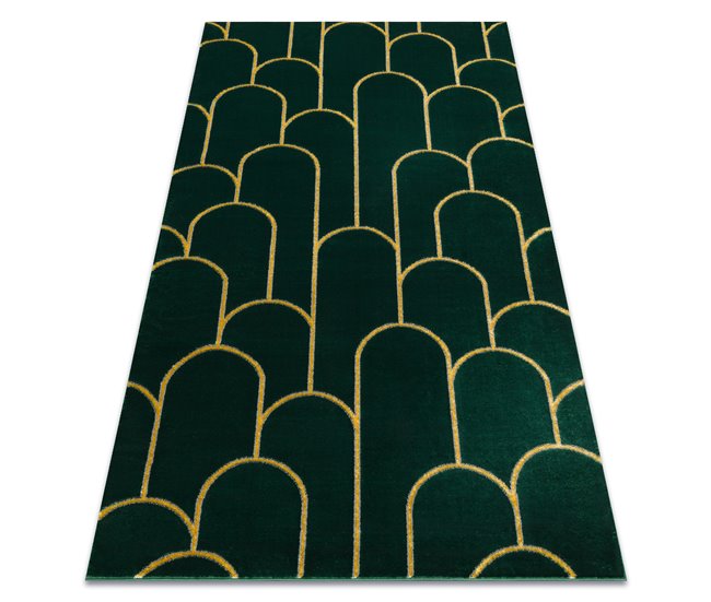 Conforama Alfombra EMERALD exclusivo 1021 glamour elegante art deco botella / 80x150 cm