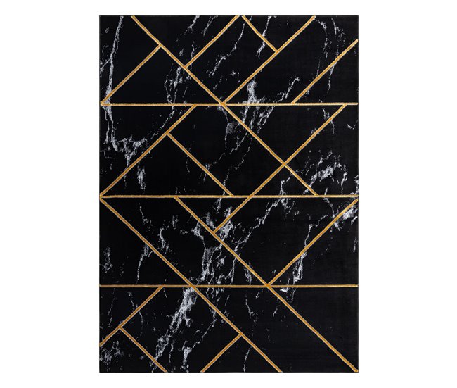 Conforama Alfombra EMERALD Exclusivo 2000 Glamour Elegante Geométrico Mármol / 80x150 Cm