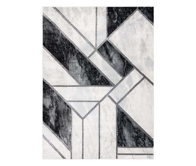 Conforama Alfombra EMERALD Exclusivo 81953 Glamour Elegante Mármol Geométrico / 80x150 Cm