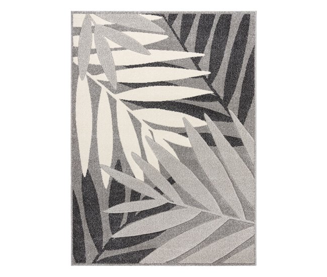 Conforama Alfombra FEEL 1827/16811 Hojas Gris/crema 140x190 Cm