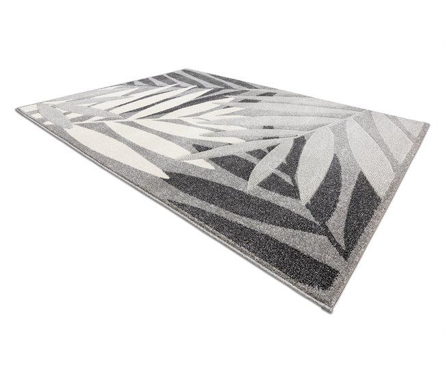 Conforama Alfombra FEEL 1827/16811 Hojas Gris/crema 140x190 Cm