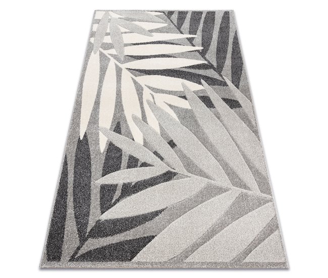 Conforama Alfombra FEEL 1827/16811 Hojas Gris/crema 140x190 Cm