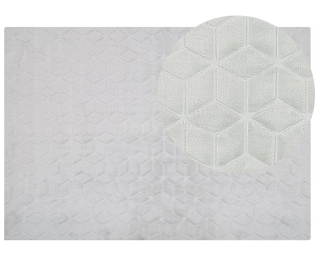 Conforama Alfombra gris claro/verde menta 160 x 230 cm THATTA