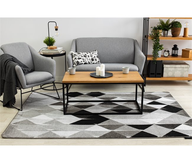 Conforama Alfombra INTERO PLATIN 3D Triángulos 200x290 Cm