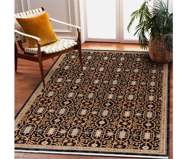 Conforama Alfombra KESHAN Franjas Oriental Clásico 7680/53511 / Oscuro 300x380