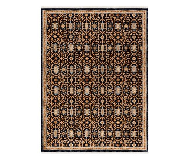 Conforama Alfombra KESHAN Franjas Oriental Clásico 7680/53511 / Oscuro 300x380