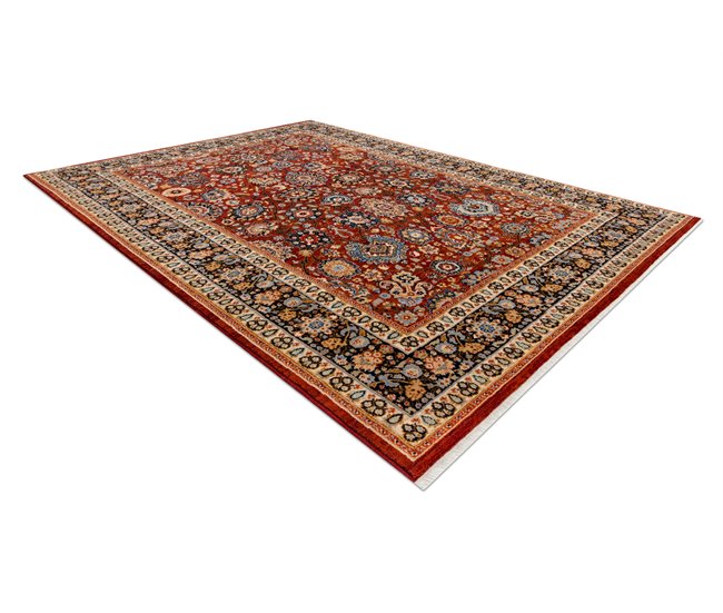 Conforama Alfombra KESHAN Franjas Ornamento Marco Oriental 7573/53577 / Oscuro 200x290 Cm