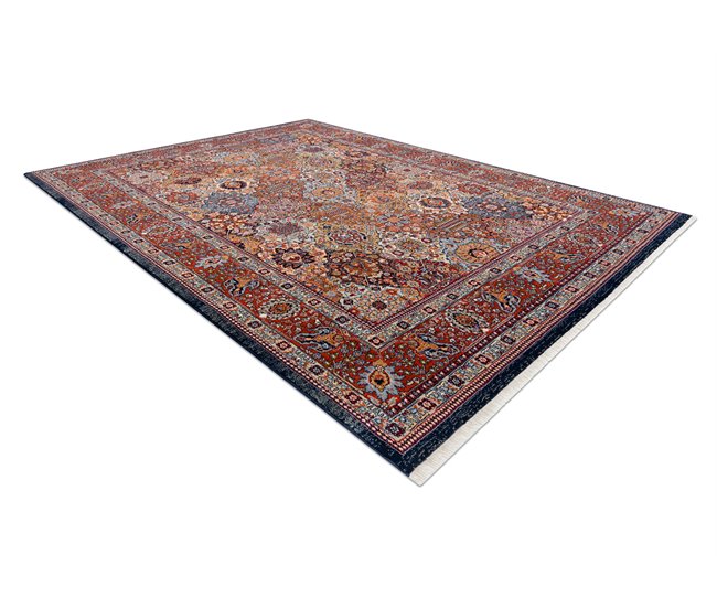 Conforama Alfombra KESHAN Franjas Ornamento Marco Oriental 7576/53511 80x145 Cm